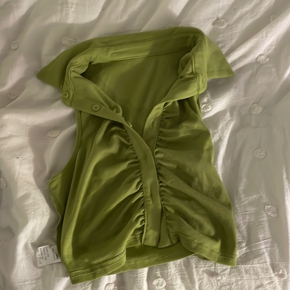 Shein cropped collar shirt